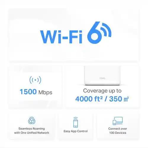 Mercusys (Halo H60X 3-Pack) AX1500 Dual Band Whole Home Mesh Wi-Fi 6 System, OFDMA & MU-MIMO-3