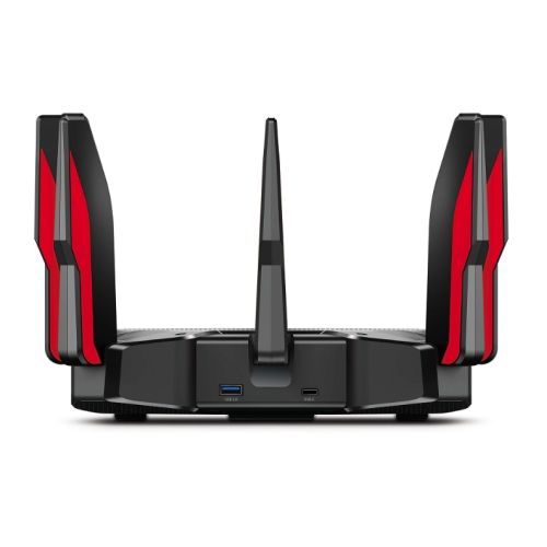 TP-LINK (Archer AX11000) AX11000 (1148+4804+4804) Wireless Tri-Band Wi-Fi 6 Gaming Router, 8-Port, 2.5Gbps WAN, MU-MIMO, USB 3.0 A&C-3