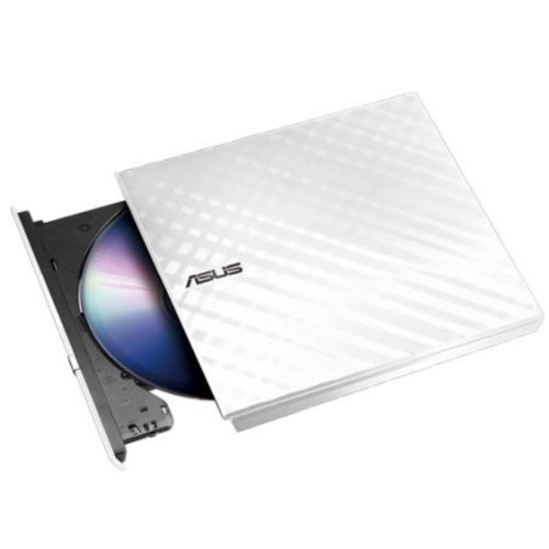 Asus (SDRW-08D2S-U LITE) External Slimline DVD Re-Writer, USB, 8x, White, Cyberlink Power2Go  8-0