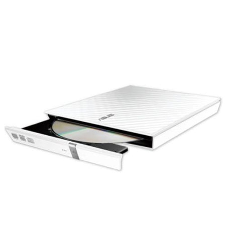 Asus (SDRW-08D2S-U LITE) External Slimline DVD Re-Writer, USB, 8x, White, Cyberlink Power2Go  8-1