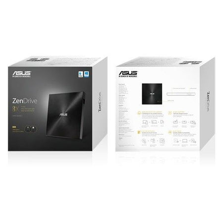 Asus (ZenDrive U9M) External Slimline DVD Re-Writer, USB-A / USB-C, 8x,  M-Disc Support, Cyberlink Power2Go 8, Black-4