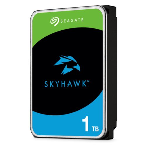 Seagate 3.5", 1TB, SATA3, SkyHawk Surveillance Hard Drive, 256MB Cache, 8 Drive Bays Supported, 24/7, CMR, OEM-0