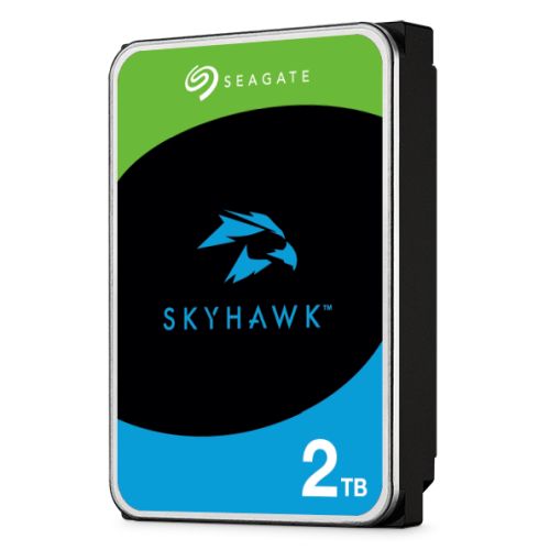 Seagate 3.5", 2TB, SATA3, SkyHawk Surveillance Hard Drive, 256MB Cache, 8 Drive Bays Supported, 24/7, CMR, OEM-0