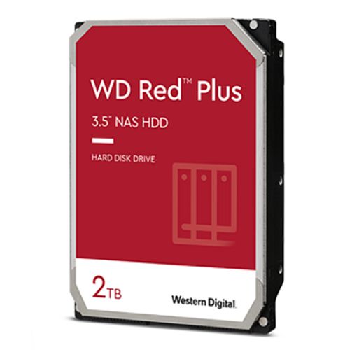 WD 3.5", 2TB, SATA3, Red Plus NAS Hard Drive, 5400RPM, 64MB Cache, OEM-0