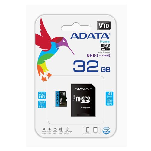 ADATA 32GB Premier Micro SD Card with SD Adapter, UHS-I Class 10, A1 App Performance, 85MB/s-4