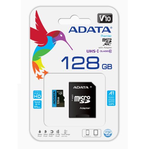 ADATA 128GB Premier Micro SDXC Card with SD Adapter, UHS-I Class 10, A1 App Performance, 85MB/s-3