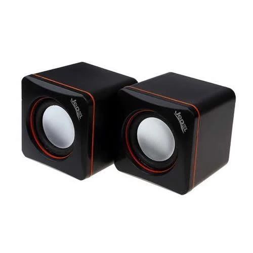 Jedel 2.0 Mini Stereo Speakers, 3W x2, Black-0