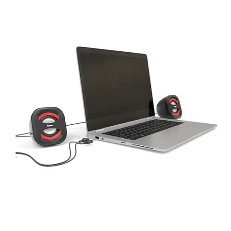 Hama Sonic Mobil 183 2.0 Notebook Speakers, 3.5 mm Jack, USB-A for Power, Inline Volume Controls-4