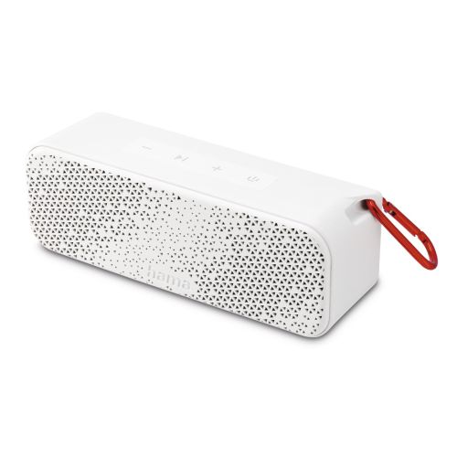 Hama PowerBrick 2.0 Bluetooth/3.5mm Jack 8W Portable Loudspeaker, 2500mAh Battery, IPX4 Waterproof, Carabiner, White-0