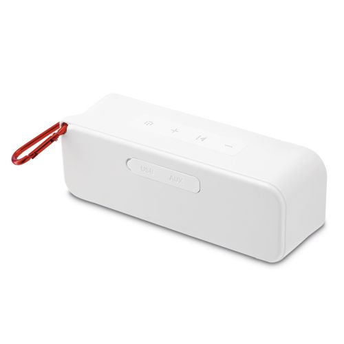 Hama PowerBrick 2.0 Bluetooth/3.5mm Jack 8W Portable Loudspeaker, 2500mAh Battery, IPX4 Waterproof, Carabiner, White-2