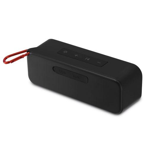 Hama PowerBrick 2.0 Bluetooth/3.5mm Jack 8W Portable Loudspeaker, 2500mAh Battery, IPX4 Waterproof, Carabiner, Black-2