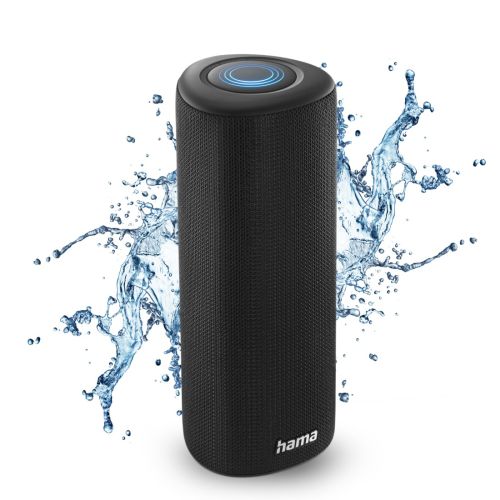 Hama Pipe 3.0 Bluetooth/3.5mm Jack 24W Portable Loudspeaker, Microphone, 2000mAh Battery, IPX5 Waterproof, LED Lighting, Equaliser, Black-5