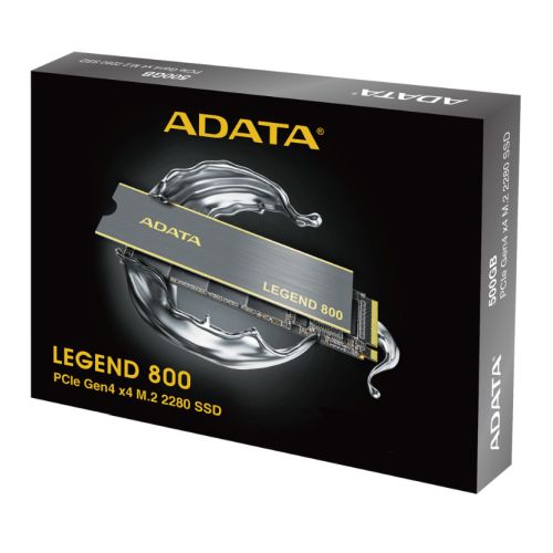 ADATA 500GB Legend 800 M.2 NVMe SSD, M.2 2280, PCIe Gen4, 3D NAND, R/W 3500/2200 MB/s-1