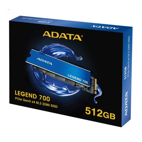 ADATA 512GB Legend 700 M.2 NVMe SSD, M.2 2280, PCIe Gen3, 3D NAND, R/W 2000/1600 MB/s, Heatsink-1