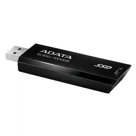 Adata SC610 1TB Pocket Size External SSD, USB 3.2 Gen2 Type-A, Capless Retractable Design, Key Ring-2