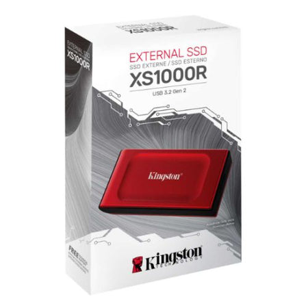 Kingston XS1000 2TB Pocket Size External SSD, USB 3.2 Gen2 Type-A, Red-2