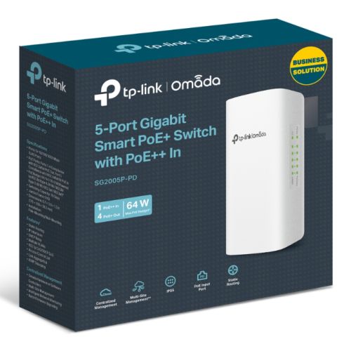 TP-LINK (SG2005P-PD) Omada 5-Port Gigabit Smart Switch with 1-Port PoE++ In and 4-Port PoE+ Out, Outdoor Weatherproof, Centralized Management-4