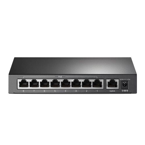 TP-LINK (TL-SF1009P) 9-Port 10/100 Unmanaged Desktop Switch, 8 Port PoE+, Steel Case-2