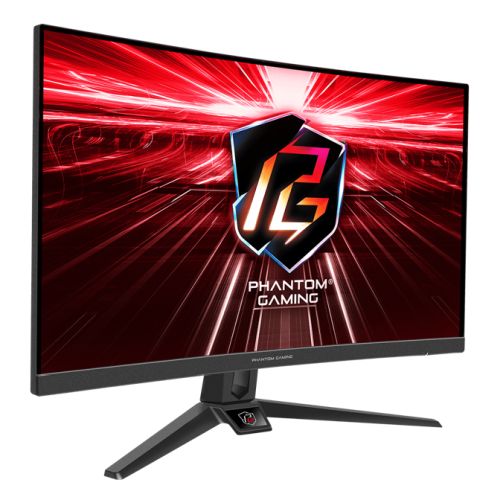 Asrock 27" Phantom Gaming FHD Curved Monitor (PG27F15RS1A), 1920 x 1080, 1ms, 2 HDMI, DP, 240Hz, HDR 10, Tilt/Swivel, VESA-0