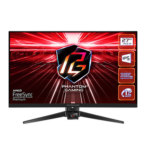 Asrock 27" Phantom Gaming FHD Monitor (PG27FF1A), 1920 x 1080, 1ms, 2 HDMI, DP, 165Hz, HDR 10, Tilt/Swivel, VESA-1