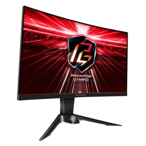 Asrock 27" Phantom Gaming QHD Curved Gaming Monitor (PG27Q15R2A), 2560 x 1440, 1ms, 2 HDMI, DP, 165Hz, Tilt/Swivel/Height Adjust., VESA-0