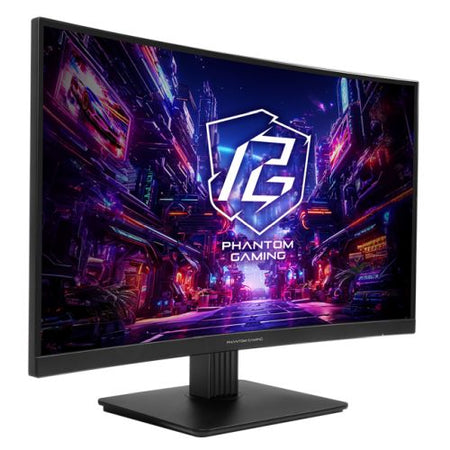 Asrock 27" Phantom Gaming QHD Curved Gaming Monitor (PG27QRT1B), 2560 x 1440, 1ms, 2 HDMI, DP, 180Hz, 95% DCI-P3, FreeSync, VESA-0