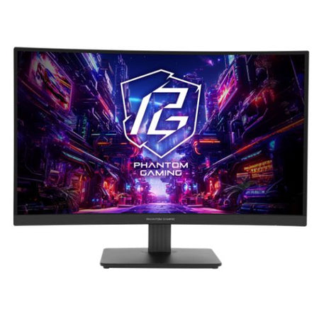 Asrock 27" Phantom Gaming QHD Curved Gaming Monitor (PG27QRT1B), 2560 x 1440, 1ms, 2 HDMI, DP, 180Hz, 95% DCI-P3, FreeSync, VESA-1