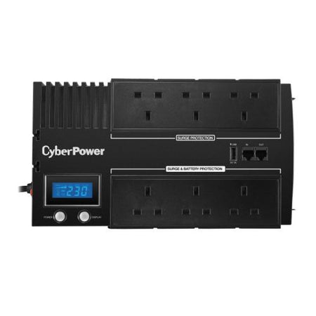 CyberPower BRICs 1200VA Line Interactive UPS, 720W, LCD Display, 6 x UK Plug, AVR Energy Saving, Wall Mountable-1