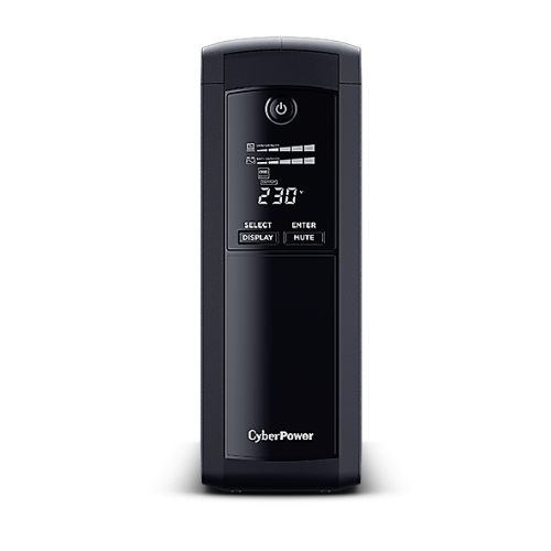 CyberPower Value Pro 1200VA Line Interactive Tower UPS, 720W, LCD Display, 8x IEC, AVR Energy Saving, 1Gbps Ethernet-1