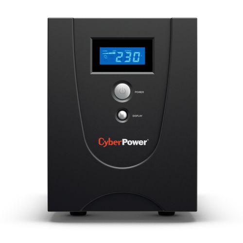 CyberPower Value 2200VA Line Interactive Tower UPS, 1320W, LCD Display, 6x IEC, AVR Energy Saving, Configurable Alarm-1