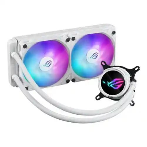 Asus ROG STRIX LC III 240 ARGB White Liquid CPU Cooler, 240mm, 7th Gen v2 Asetek Pump, ARGB Fans, Customisable LCD Display, Rotatable Water Block-2