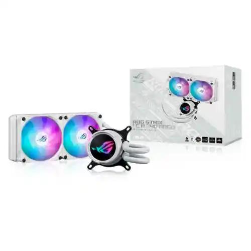 Asus ROG STRIX LC III 240 ARGB White Liquid CPU Cooler, 240mm, 7th Gen v2 Asetek Pump, ARGB Fans, Customisable LCD Display, Rotatable Water Block-5