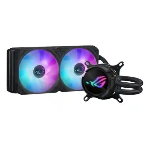 Asus ROG STRIX LC III 240 ARGB Liquid CPU Cooler, 240mm, 7th Gen v2 Asetek Pump, ARGB Fans, Customisable LCD Display, Rotatable Water Block-0