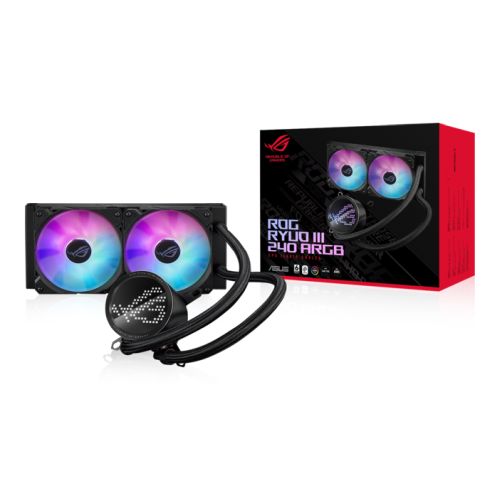 Asus ROG Ryuo III 240 ARGB 240mm Liquid CPU Cooler, 8th Gen Asetek Pump, 2 x ARGB Fans, Anime Matrix LED Display-5