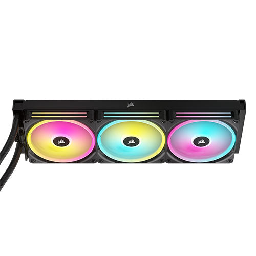 Corsair H170i iCUE LINK LCD 420mm RGB Liquid CPU Cooler, QX140 RGB Fans, Personalised LCD Screen, iCUE LINK Hub Included, Black-1