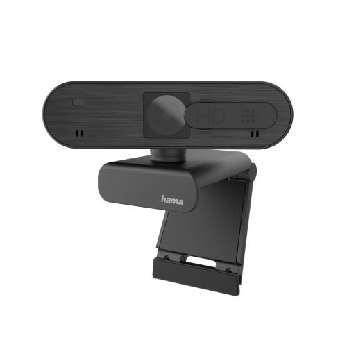 HamaC-600 Pro FHD Webcam with Mic, 1080p, 30fps, Auto-Focus, Lighting Adjustment, Stand/Clamp-1