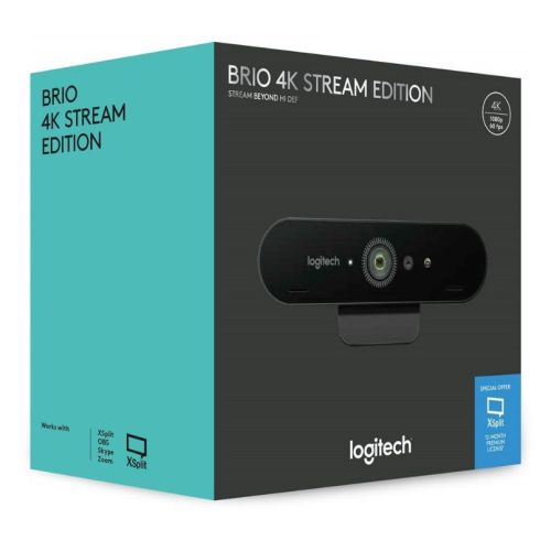 Logitech BRIO 500 4K UHD 13MP HDR Webcam, USB-A, Light Correction, Privacy Shutter, Noise-Cancelling Mics, Windows Hello Support, Graphite-5