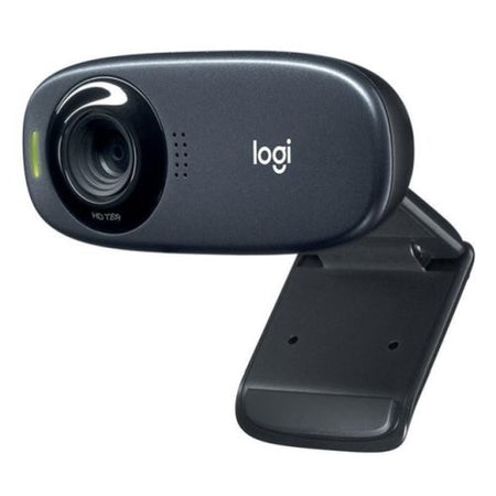 Logitech C310 HD Webcam, 1.2MP, 720p/30fps, Mic, Widescreen, Auto Light Correction, Mounting Clip-0