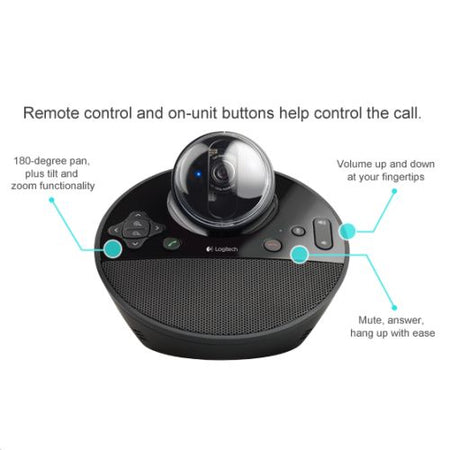 Logitech BCC950 ConferenceCam, Full HD, Carl Zeiss Lens, 8ft Cable, Remote Control-3