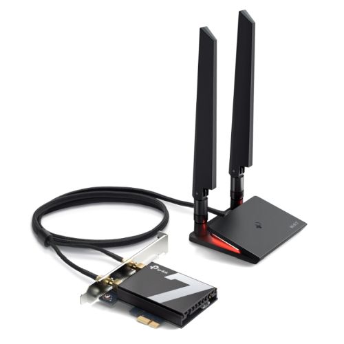 TP-Link (Archer TBE550E) BE9300 Wi-Fi 7 Tri-Band PCI Express Adapter, Bluetooth 5.4, WPA3, External Base/Antennas-2