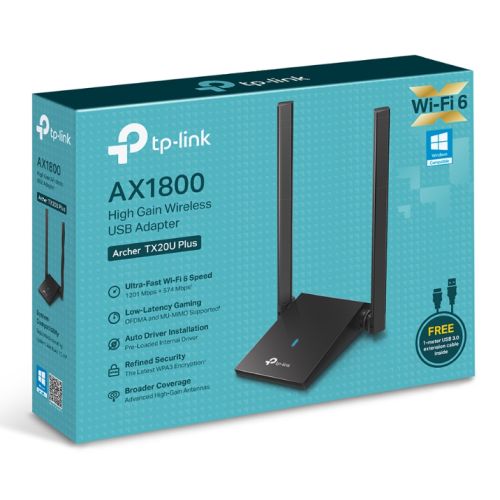 TP-LINK (Archer TX20U Plus) AX1800 Dual Antennas High Gain Wi-Fi 6 USB Adapter, Dual Band, USB 3.0, MU-MIMO, OFDMA-3