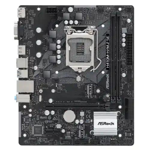 Asrock H410M-H/M.2 SE, Intel H370, 1200, Micro ATX, 2 DDR4, VGA, HDMI, DP, GB LAN, 1x M.2-0