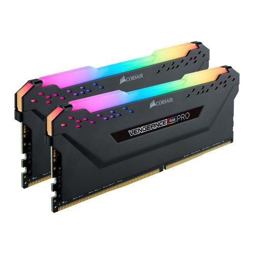 Corsair Vengeance RGB Pro 32GB Memory Kit (2 x 16GB), DDR4, 3200MHz (PC4-25600), CL16, XMP 2.0, Black-0