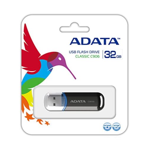 ADATA 32GB USB 2.0 Memory Pen, C906, Compact, Black & Blue - X-Case UK T/A ROG