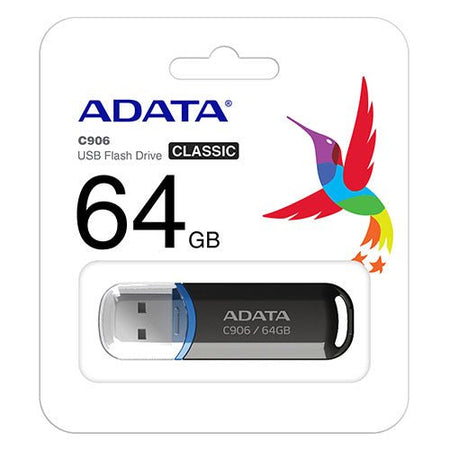 ADATA 64GB USB 2.0 Memory Pen, C906, Compact, Black & Blue - X-Case UK T/A ROG