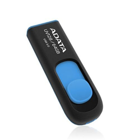 ADATA 64GB USB 3.0 Memory Pen, UV128, Retractable, Capless, Black & Blue - X-Case UK T/A ROG