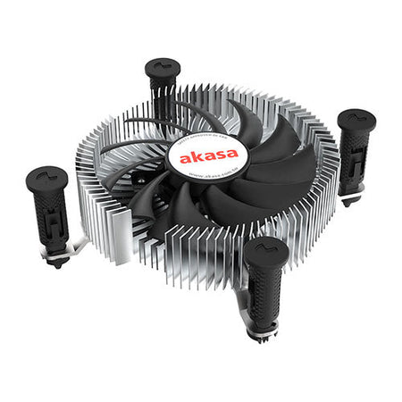 Akasa AK-CC6601EP01 Mini ITX Aluminium Heatsink and Fan, Intel 1700, Low Profile, Silent PWM Fan, 35W TDP - X-Case UK T/A ROG