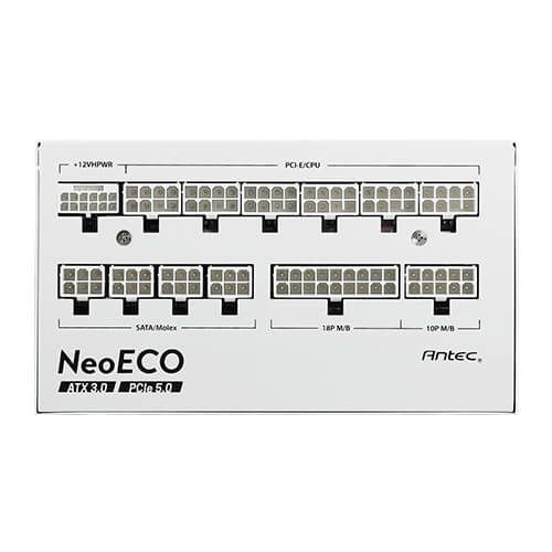 Antec 1000W NeoECO NE1000GM PSU, Fully Modular, FDM Fan, 80+ Gold, ATX 3.0, PCIe 5.0, Zero RPM Manager, Compact Design, White-5