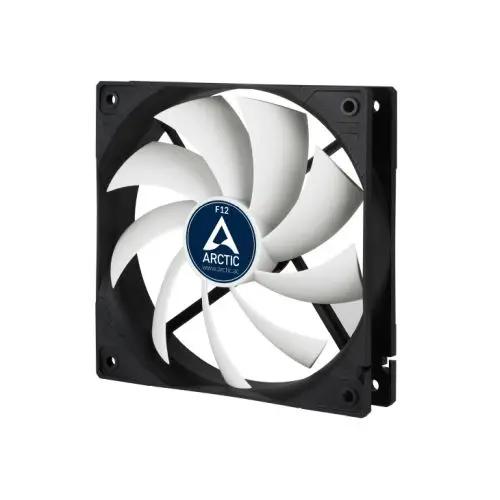 Arctic F12 Low Noise 12cm Case Fans x5, Black & White, 9 Blades, Fluid Dynamic, Value Pack (5 Fans) - X-Case UK T/A ROG