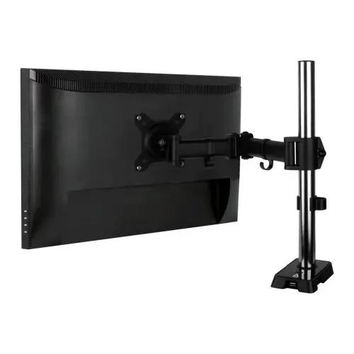 Arctic Z1 Gen 3 Single Monitor Arm with 4-Port USB 2.0 Hub, up to 43" Monitors / 49" Ultrawide, 180° Swivel, 360° Rotation - X-Case UK T/A ROG